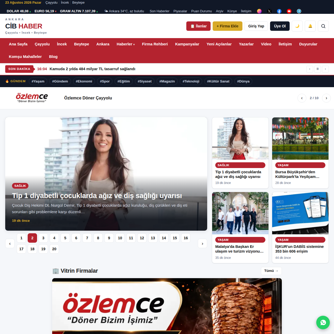 Ankara CİB Haber — Yerel Haber Sitesi görseli
