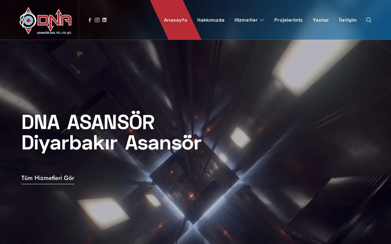 DNA Asansör — Kurumsal Web Sitesi proje görseli