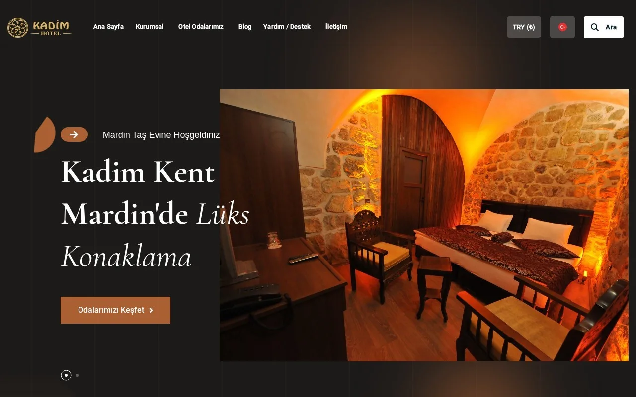 Kadim Otel — Kurumsal Web Sitesi proje görseli