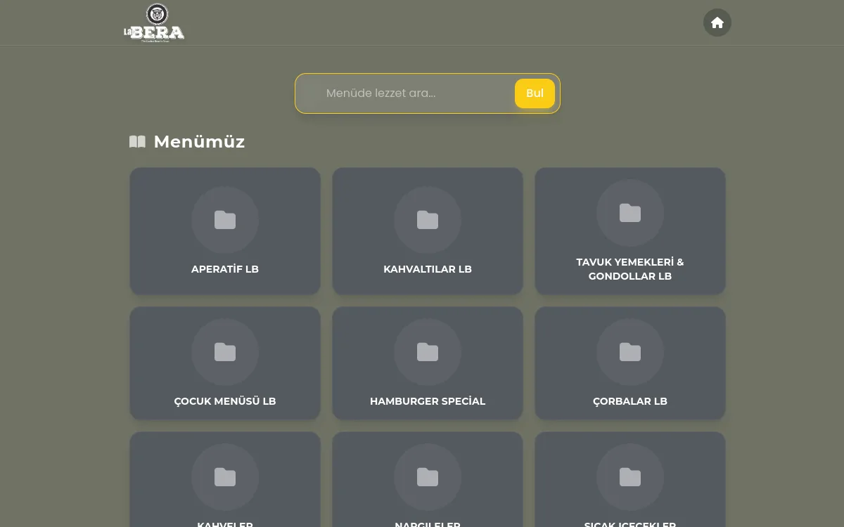 Labera — QR Menü proje görseli